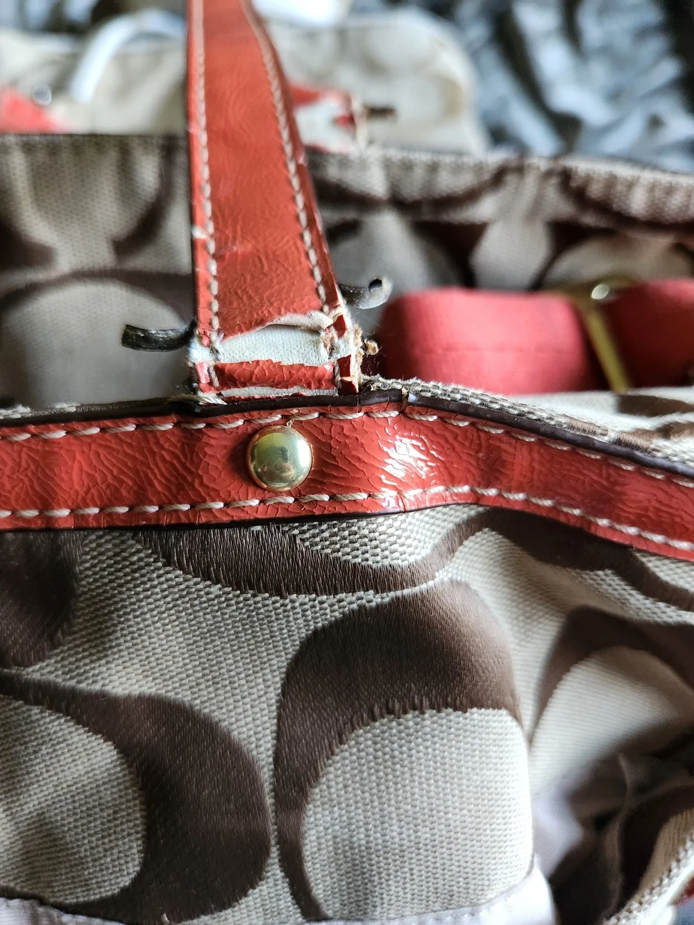 Rehab -Coach Lurex Signature Canvas Xlarge Tote